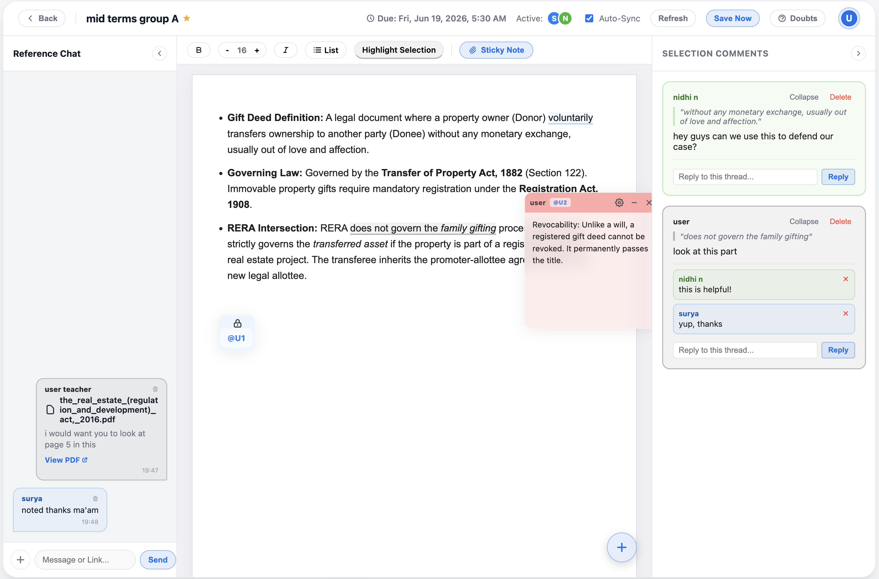 Projects screenshot